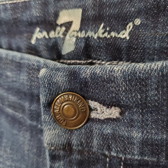 7 For All Mankind Womens Size 30 Jeans Swarovski Crystal A Pocket Stretch Flare - Picture 10 of 13